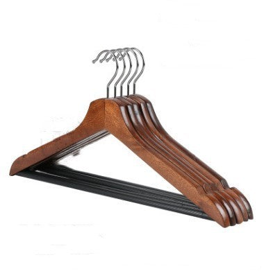 Retro Solid Wood Clothing Hanger: Durable and Stylish
