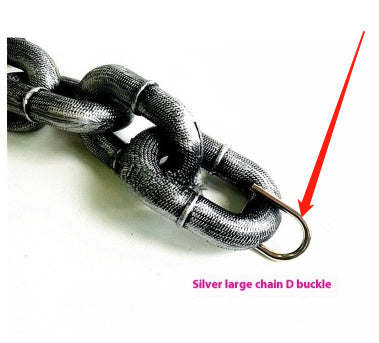 Large dog leash with thick plastic and iron chain handle