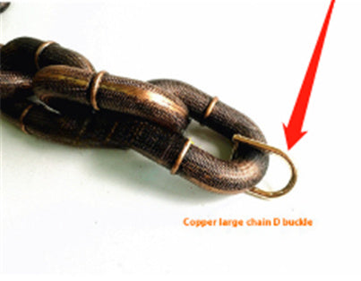 Large dog leash with thick plastic and iron chain handle