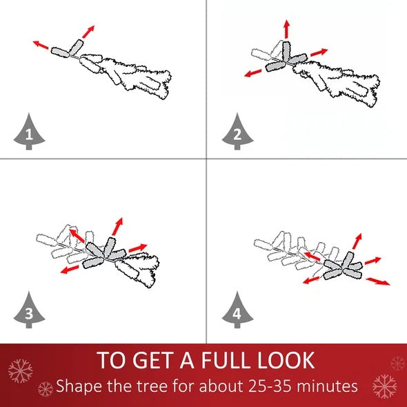 7 Ft Artificial Christmas Tree Unlit Douglas Fir With Realistic Branches And 1346 Tips, Black Halloween Style