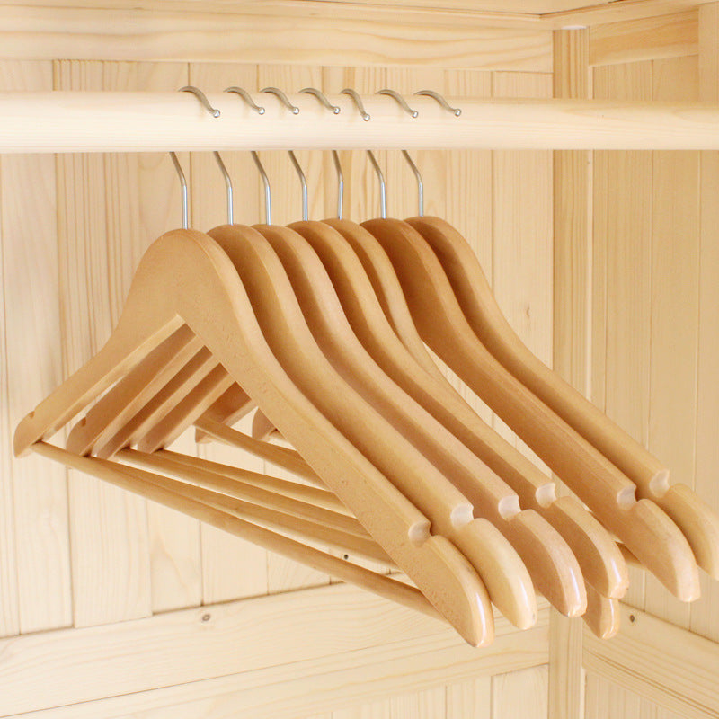 Retro Solid Wood Clothing Hanger: Durable and Stylish