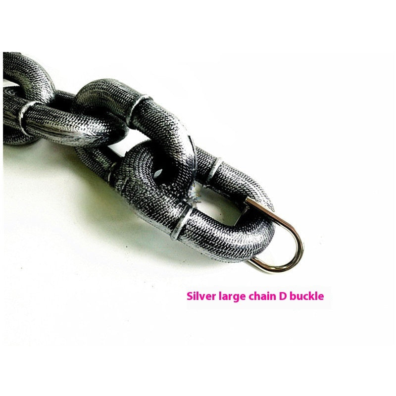 Large dog leash with thick plastic and iron chain handle
