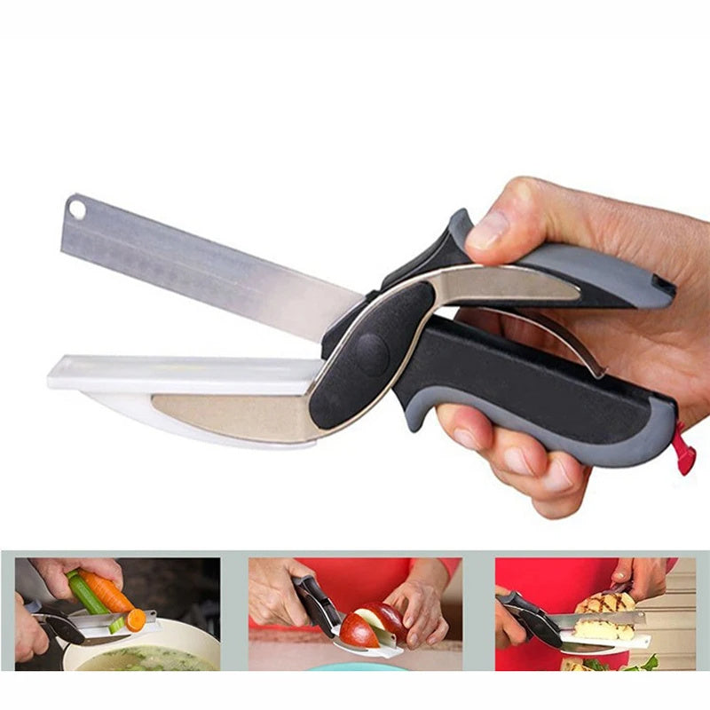 2-in-1 Kitchen Scissors: Smart Chopping Knife & Food Scissors - Your Kitchen's Good Helper