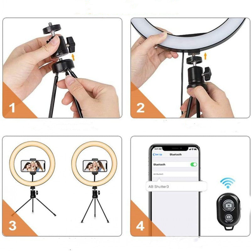 10-inch ring light for selfie enhancement