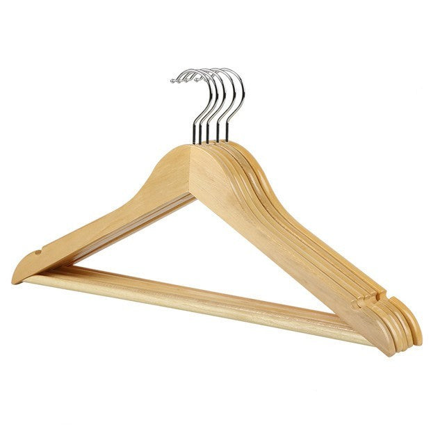 Retro Solid Wood Clothing Hanger: Durable and Stylish