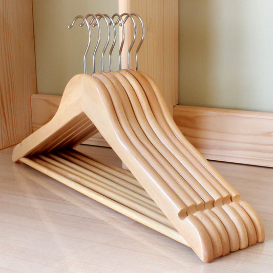 Retro Solid Wood Clothing Hanger: Durable and Stylish