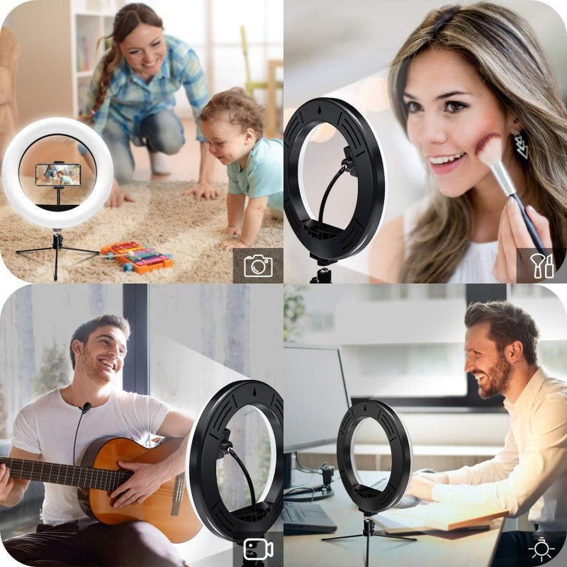 10-inch ring light for selfie enhancement
