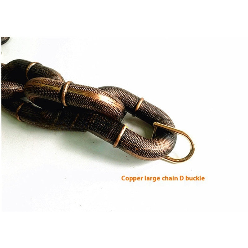 Large dog leash with thick plastic and iron chain handle