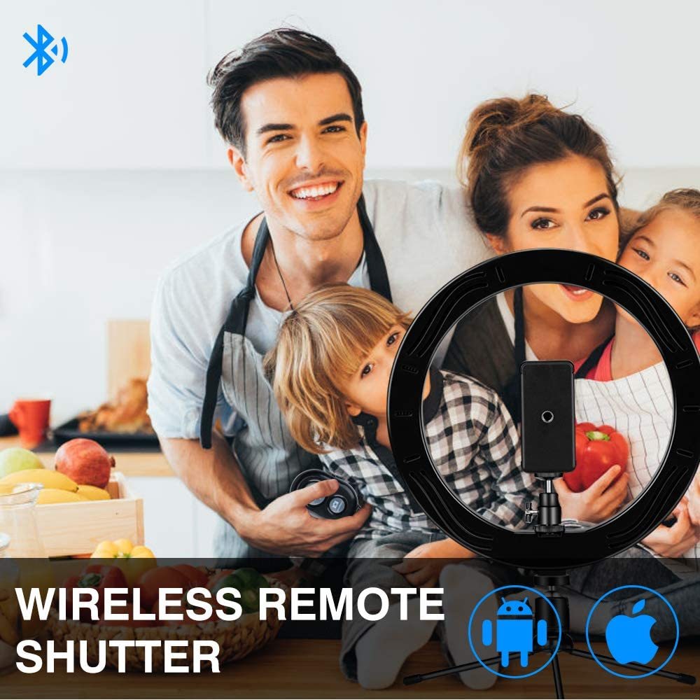 10-inch ring light for selfie enhancement