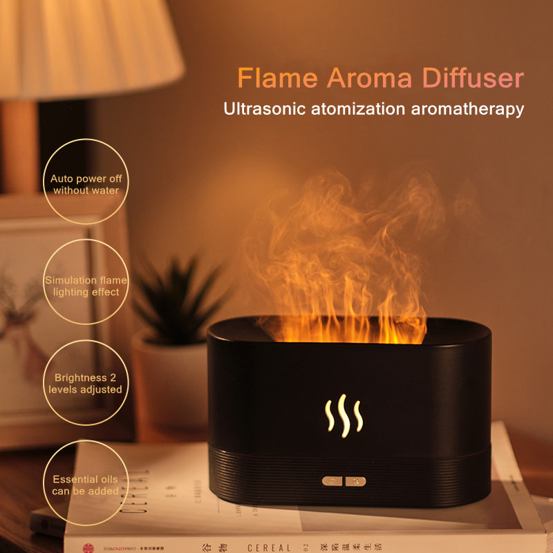 180ML USB Essential Oil Diffuser with Flame Simulation