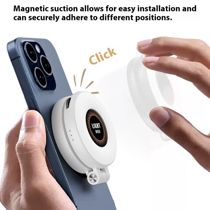 W50 Portable Magnetic Selfie Fill Light for Mobile Phones