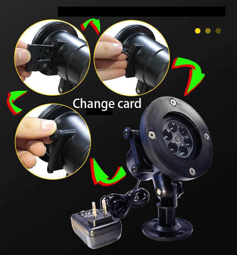 48-Pattern Christmas LED Snow Projector Laser Light – Outdoor Garden & Landscape Decor