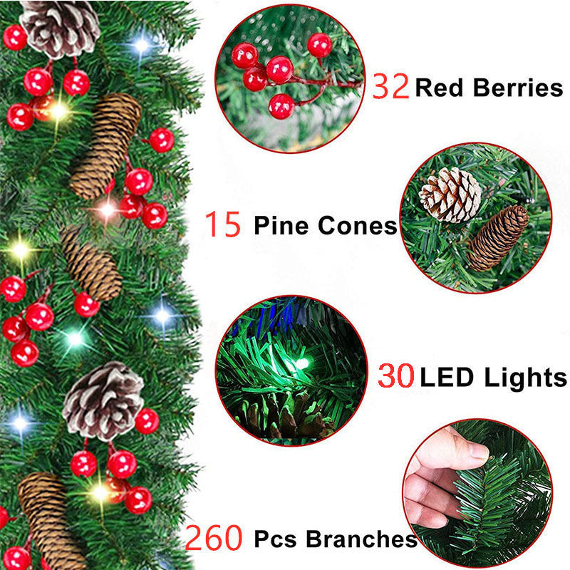 Cane Artificial Pine Christmas Wreath (Outdoor)