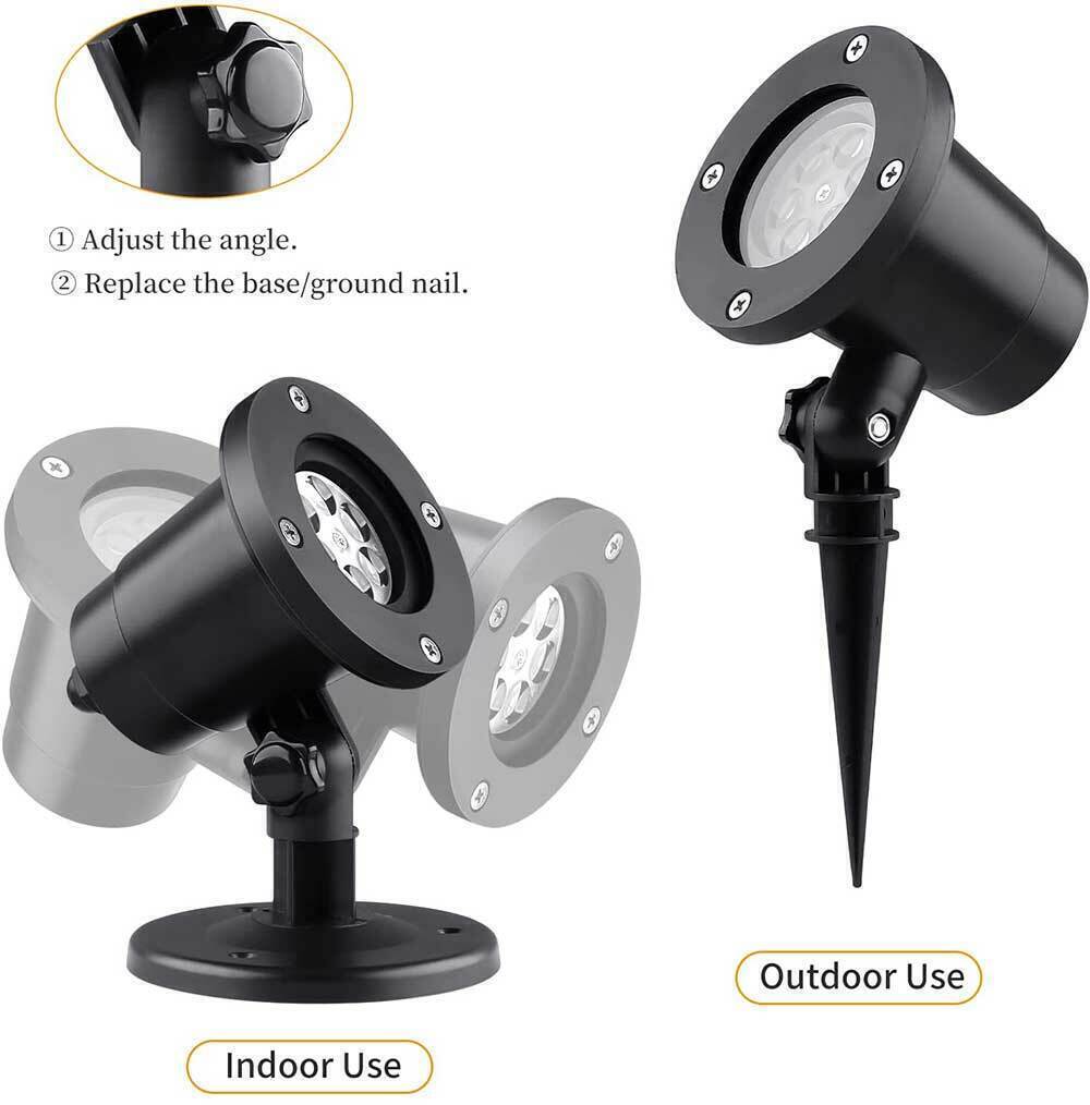 48-Pattern Christmas LED Snow Projector Laser Light – Outdoor Garden & Landscape Decor