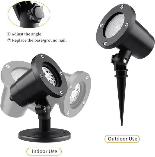 48-Pattern Christmas LED Snow Projector Laser Light – Outdoor Garden & Landscape Decor