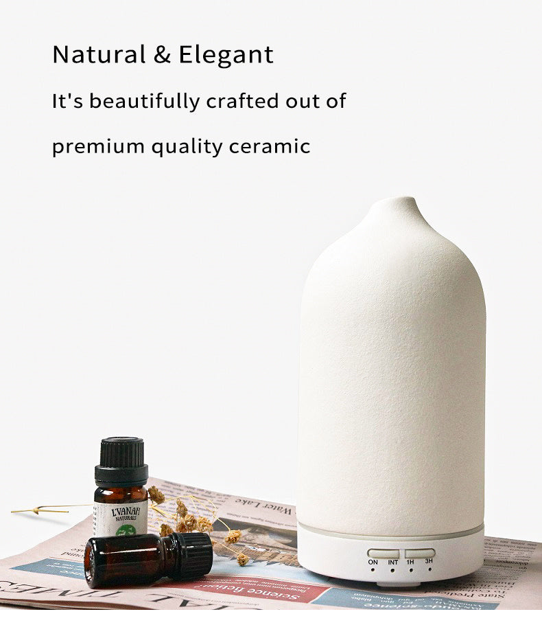 5 Colors Ceramic Aroma Diffuser Ultrasonic Humidifier