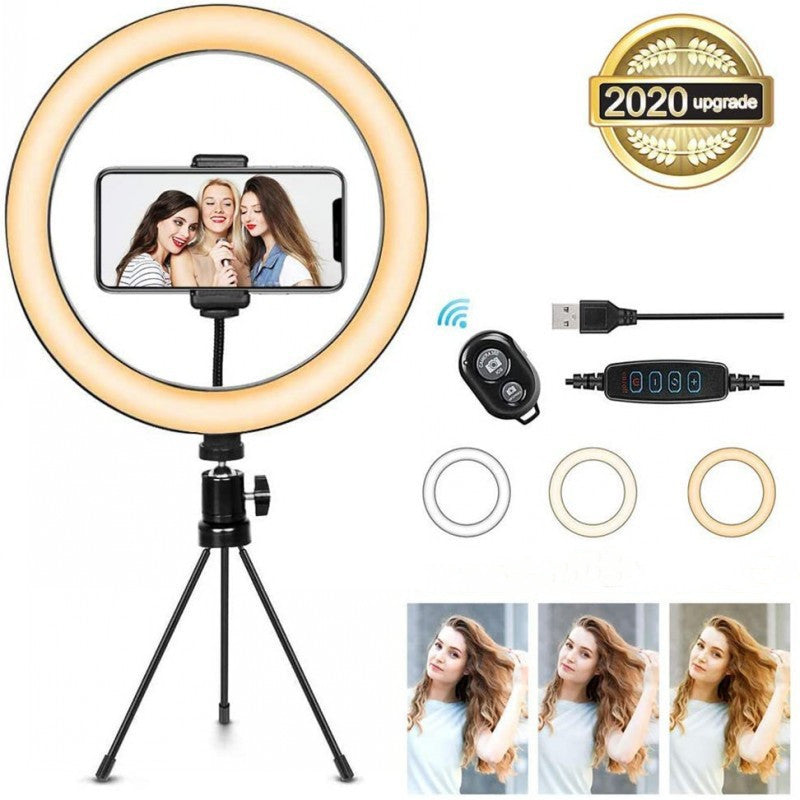 10-inch ring light for selfie enhancement