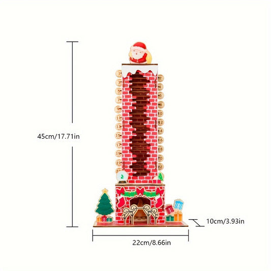 Wooden Santa Claus Advent Calendar – 24-Day Christmas Countdown Decor