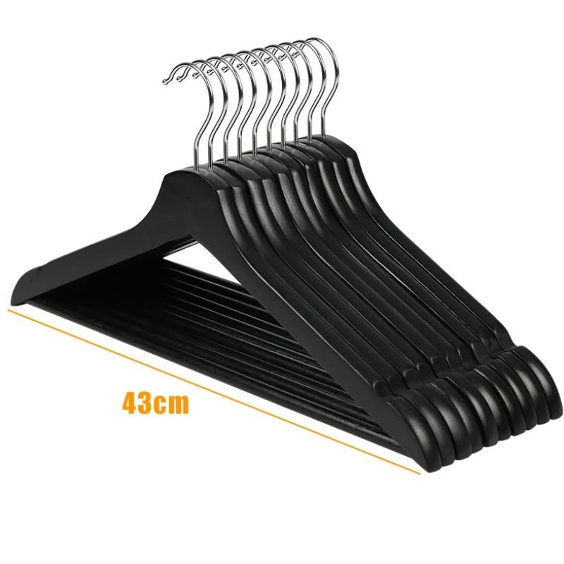 Retro Solid Wood Clothing Hanger: Durable and Stylish