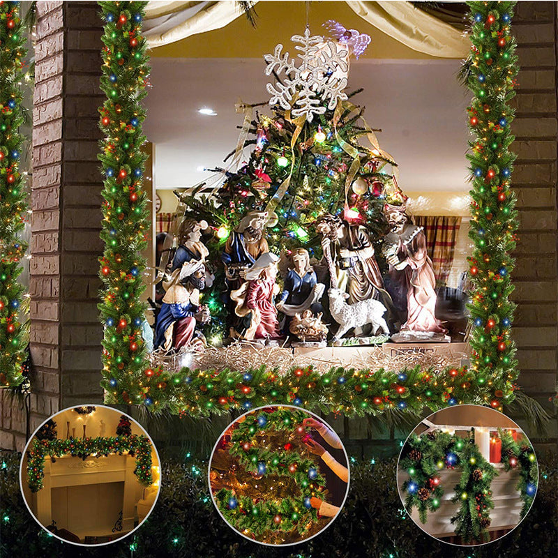 Cane Artificial Pine Christmas Wreath (Outdoor)