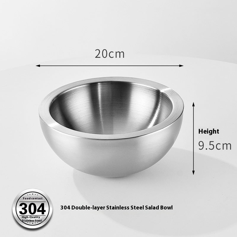 304 Stainless Steel Thickened Salad Bowl