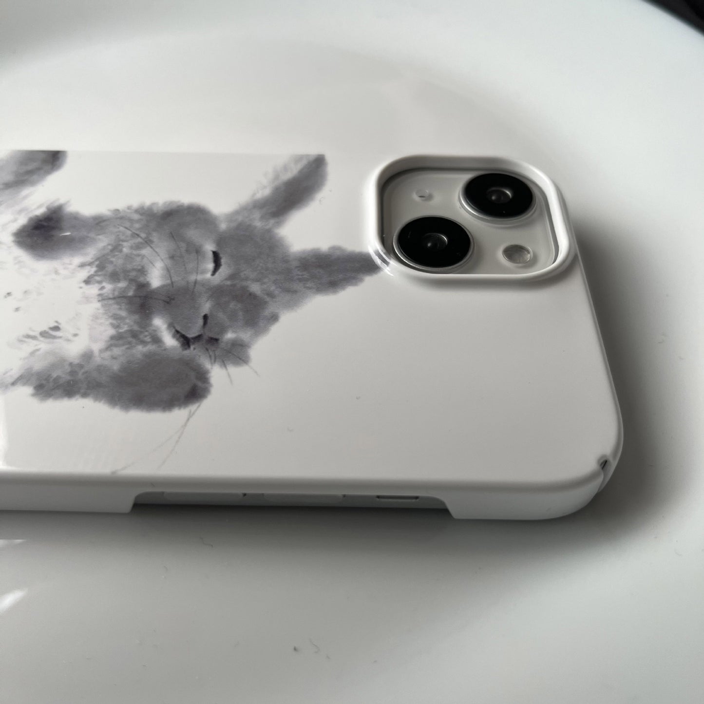 Rabbit Chinese Ink Art Film Phone Case