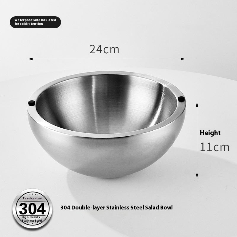 304 Stainless Steel Thickened Salad Bowl