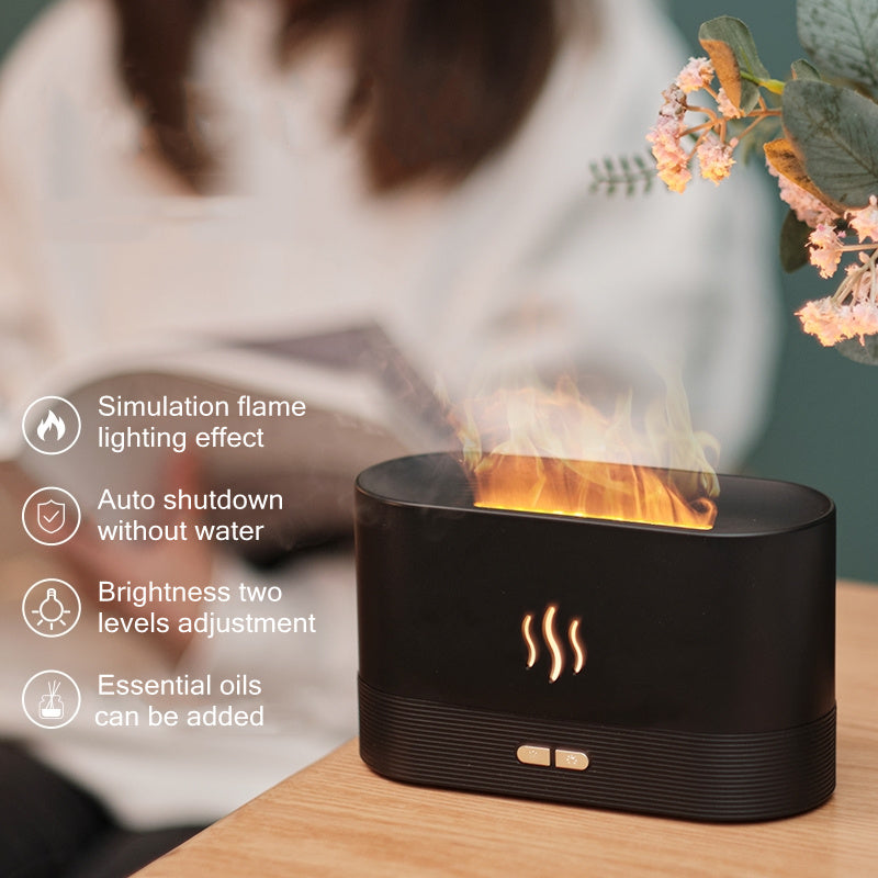 180ML USB Essential Oil Diffuser with Flame Simulation