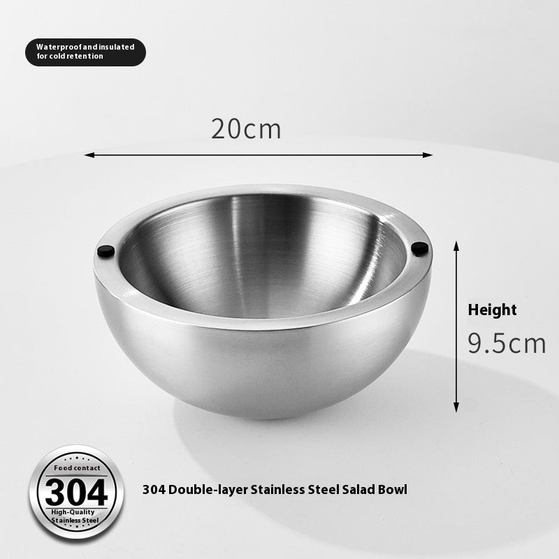 304 Stainless Steel Thickened Salad Bowl