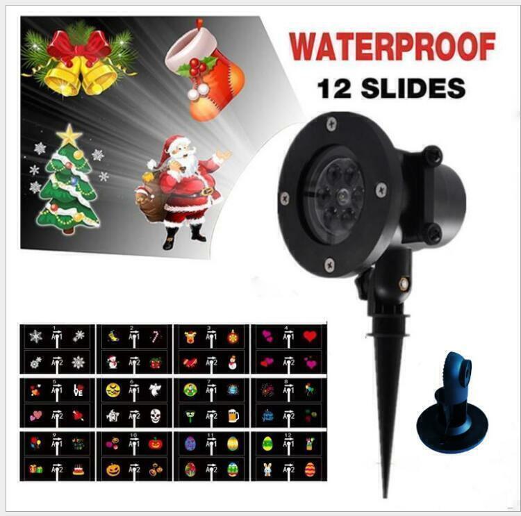 48-Pattern Christmas LED Snow Projector Laser Light – Outdoor Garden & Landscape Decor
