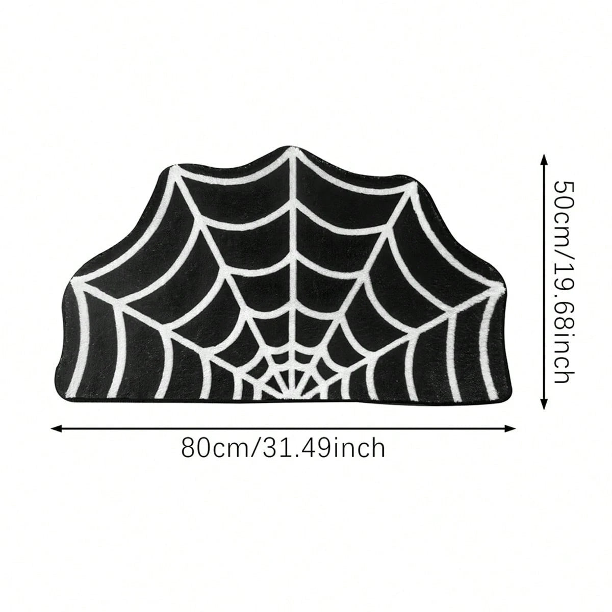 Halloween Carpet 23.6x15.7 Inches And 31.5x19Inches Gothic Carpet Spider Web Indoor Rug Halloween Bathroom Mat Non-Slip Carpet Spider Web Bath Mat Suitable For Front Door, Bedroom, Living Room