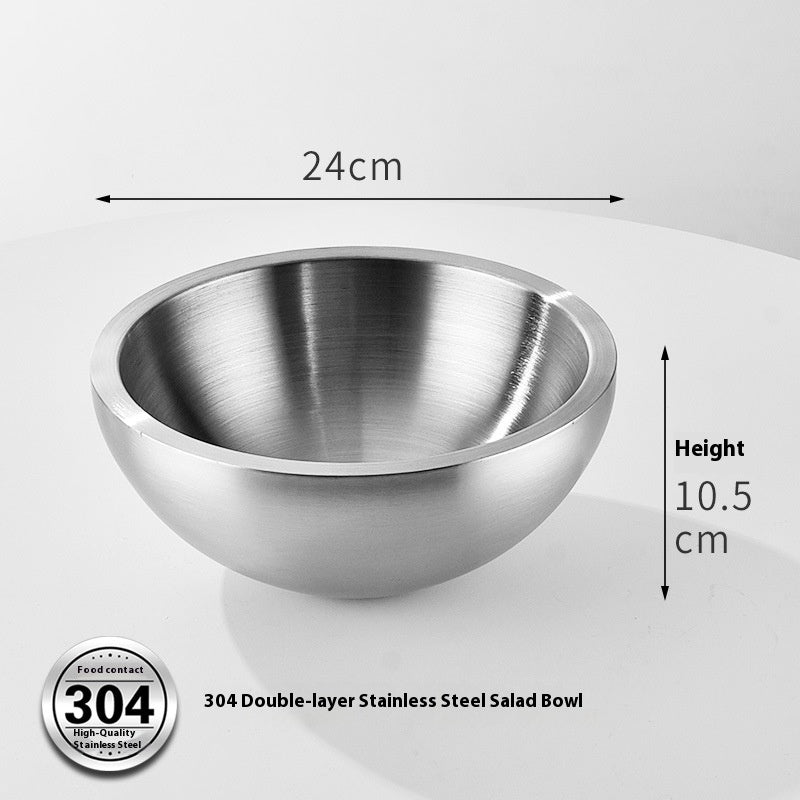 304 Stainless Steel Thickened Salad Bowl