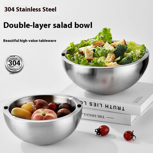 304 Stainless Steel Thickened Salad Bowl